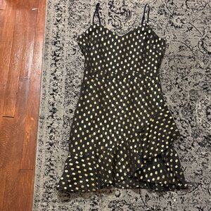 Banana Republic Black and Gold Asymmetrical Dress